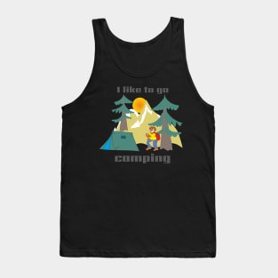 CAT I like to go camping Tank Top